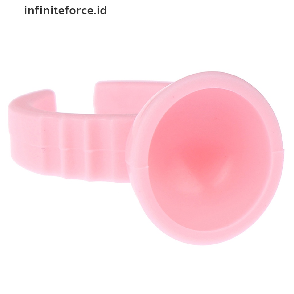 (Infiniteforce.Id) 100pcs / Set Cincin Holder Lem Extension Bulu Mata Sekali Pakai