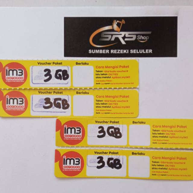 Voucher Indosat 20 GB Unlimited Promo SRS Shop