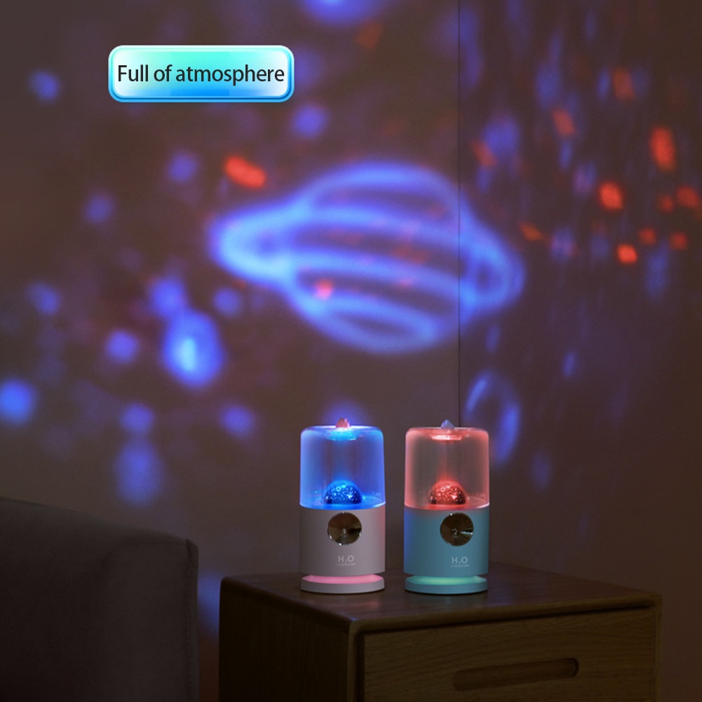 Smart rotating projection humidifier household small desktop colorful night light spray water meter humidification purifier OW