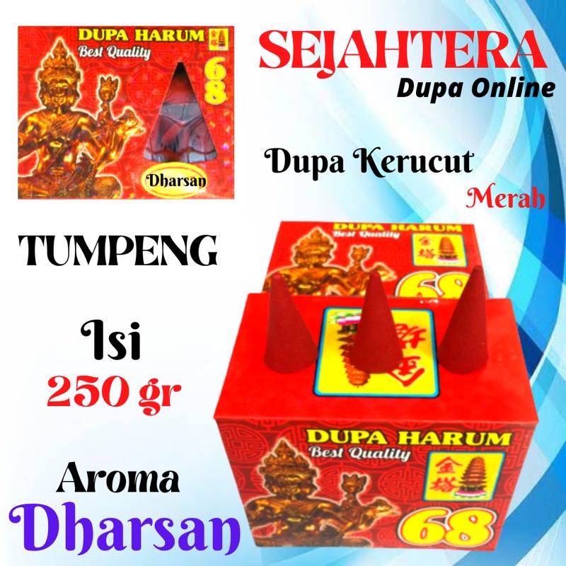 Dupa Tumpeng 68 Wangi “Dharsan” kotak 250gr Merah