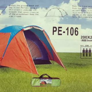 Tenda Camping Dome Double Layer kapasitas 3-4 orang