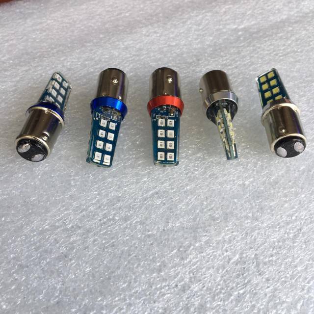 Lampu Led Rem 1157 Mobil Motor 16 Led Nyala Kedip-1