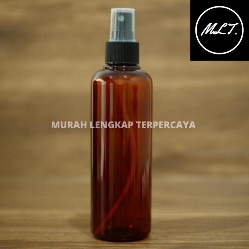 BOTOL AMBER 250ML SPRAY HITAM / BOTOL SPRAY 250ML COKLAT AMBER SPRAY HITAM