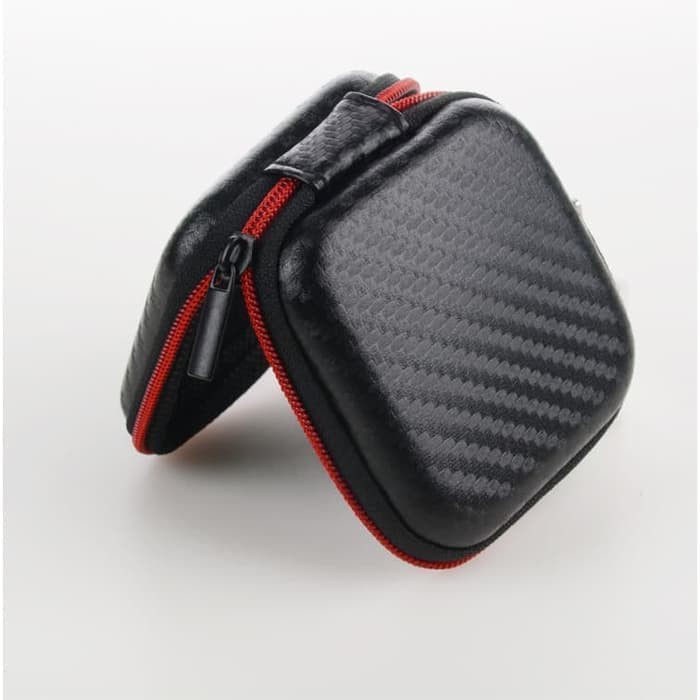 Knowledge Zenith Case Earphone EVA - B001-Hitam Merah