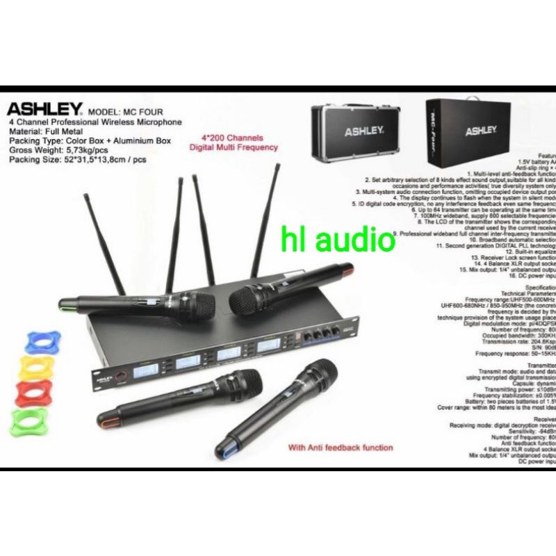 MIC WIRELESS ASHLEY MC FOUR (4 PC MIC)