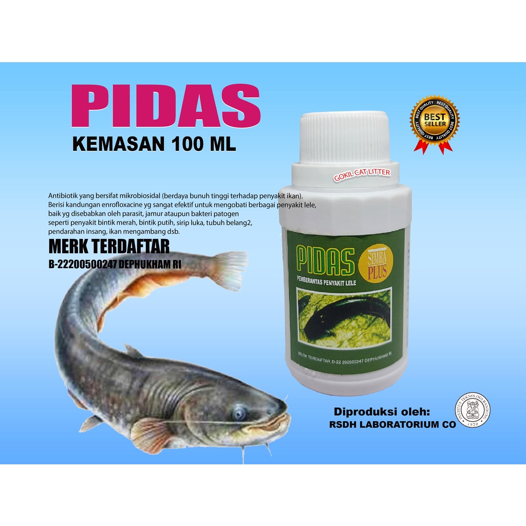 PIDAS-0BAT JAMUR IKAN-ANTIBIOTIK PEMBERANTAS PENYAKIT IKAN-OBAT IKAN-VITAMIN IKAN-PENGGEMUK IKAN