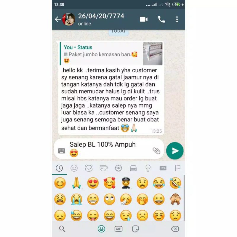 SALEP BL ORIGINAL 100%  VERSI MURNI/ CREAM BL ASLI/ PROMO SALEP GATEL BELI 2 GRATIS 1-7