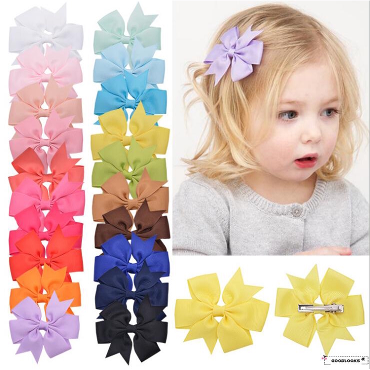 Hgl Jepit Rambut Pita Besar Warna warni untuk Bayi Hgl Jepit Rambut Pita Besar Warna warni untuk Bayi
