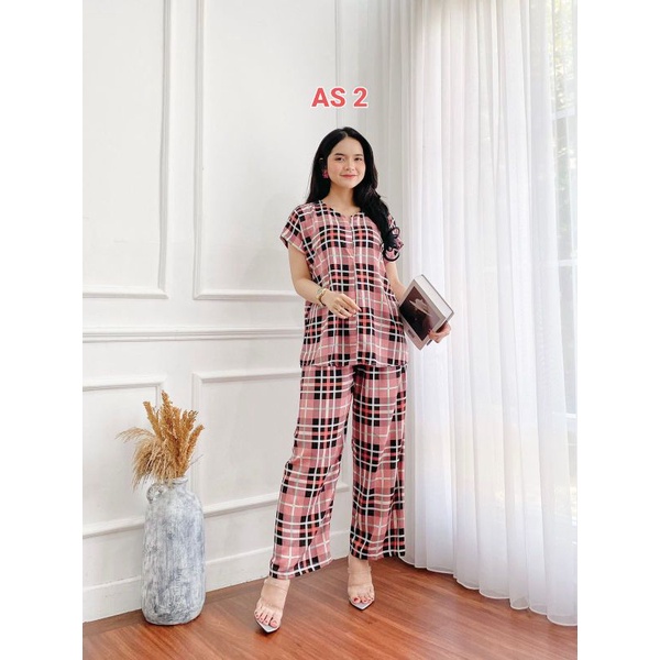 AISHA SET hd.id setcel murah setcel lengan pendek piyama murah