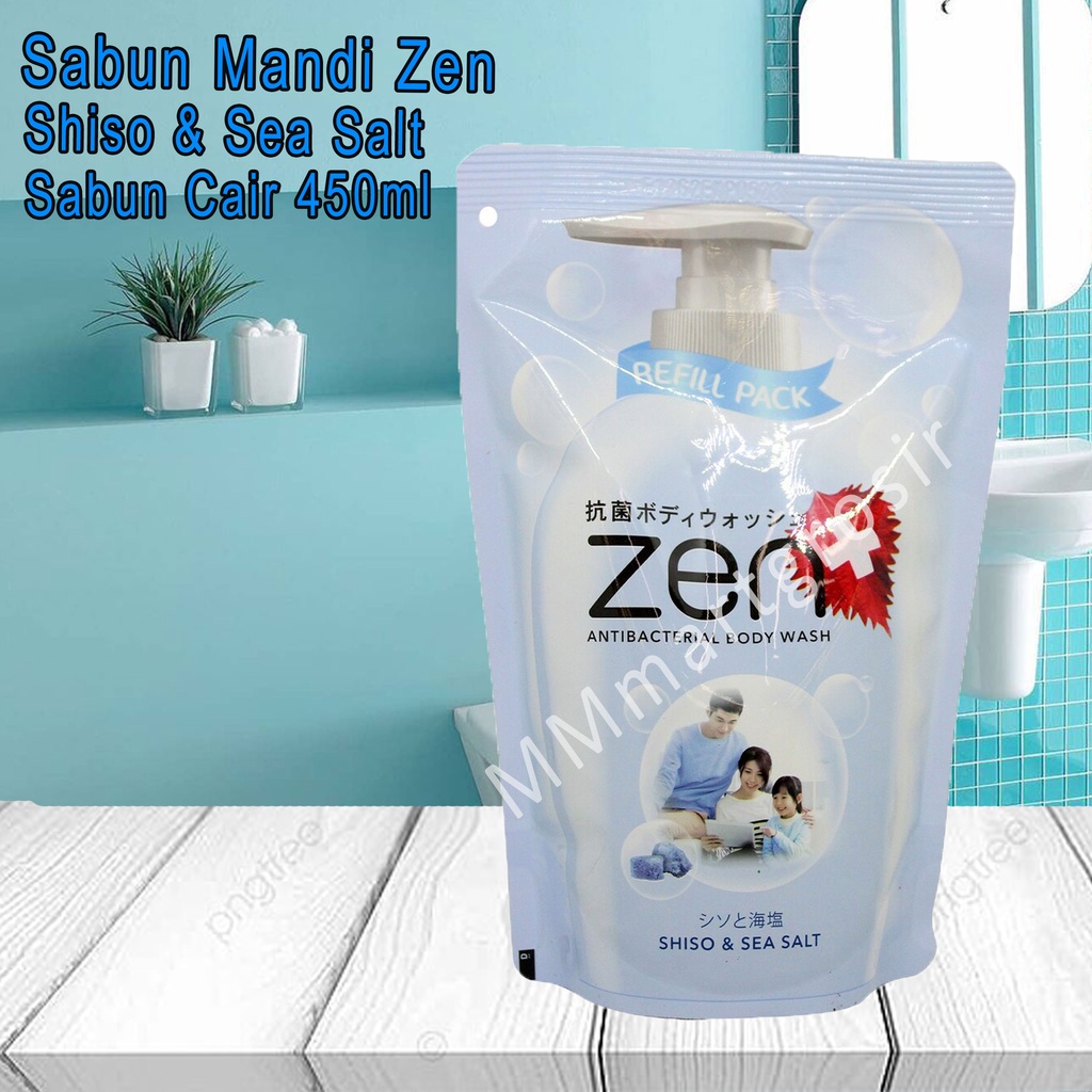 Zen Shiso&amp;Sea Salt  / Sabun Cair Zen Refill / Zen Antibacterial/450ml