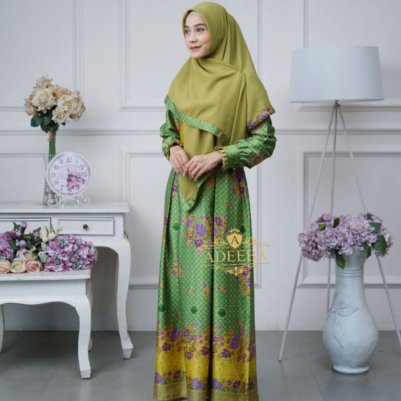 TERMURAH GAMIS MUSLIMAT NU (HIJAU MUDA)