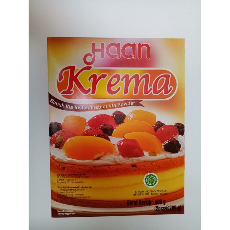 

HAAN KREMA - BUBUK VLA INSTAN / INSTANT VLA POWDER 400GRAM NEW PROMO