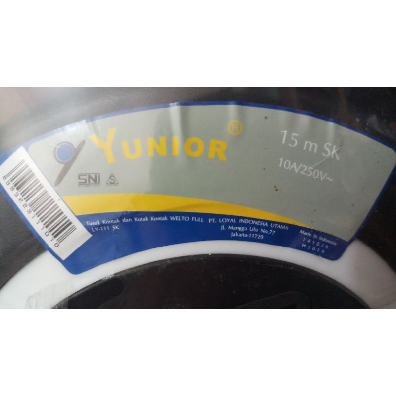 KABEL ROL. KABEL BOX ROL GULUNG PANJANG 15METER YUNIOR