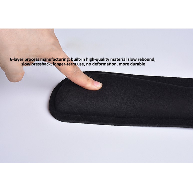 Sovawin Ergonomic Keyboard Wrist Rest Pad Support Memory Foam - Black