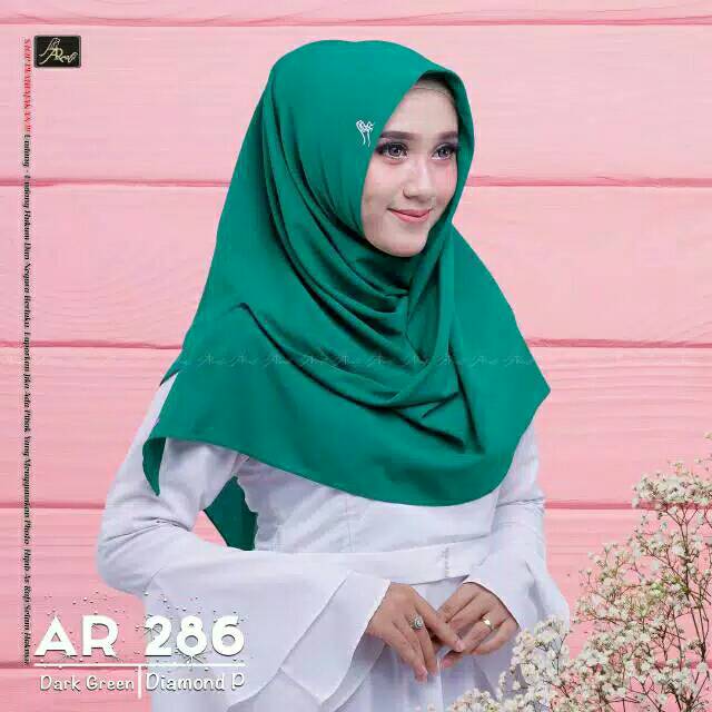 Jilbab ori arrafi ar 286 segi empat instant polos