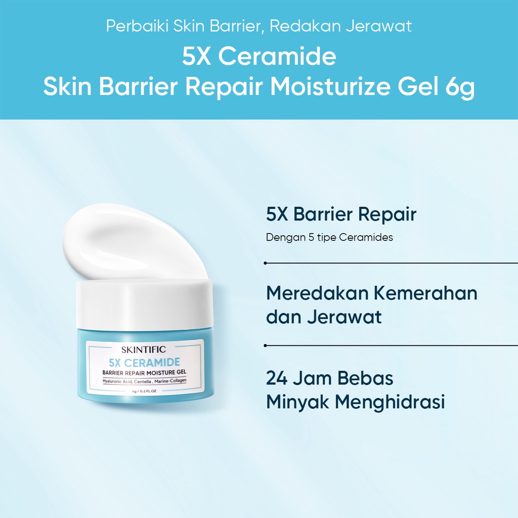 ★ BB ★ SKINTIFIC 5X Ceramide Barrier Repair Travel Kit - Skincare Paket Moisturizer - Cleanser - Soothing toner - Serum Sunscreen