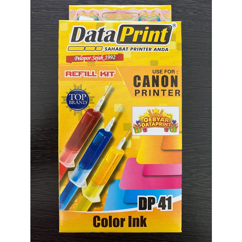 Refill Tinta Suntik Data Print DP40 DP41 Printer Canon - DP 40 Black DP 41 Color