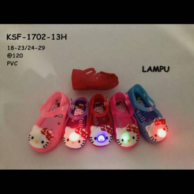 Sepatu Lampu Anak Karakter Hello Kitty