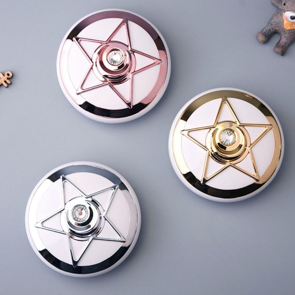 Lensa Agustina Kotak Sambung Ganda Dengan Cermin Berlian Imitasi High Quality Lens Nursing Tool Pentagram Travel Accessaries Contact Lens Holder