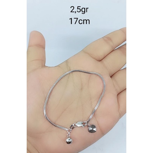 gelang perak asli lapis emas/gelang milano kotak 1bel 1mainan ukir/gelang silver asli 925/gelang fashion wanita