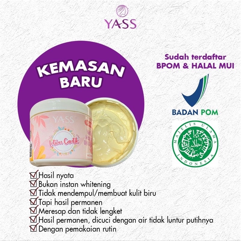 YASS BEAUTYCARE BODY LOTION PLATINUM WHITENING BPOM HALAL