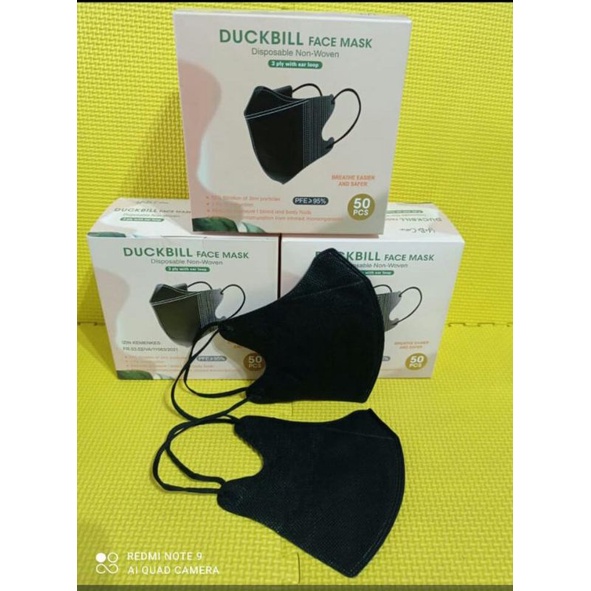Masker duckbill ynb hitam