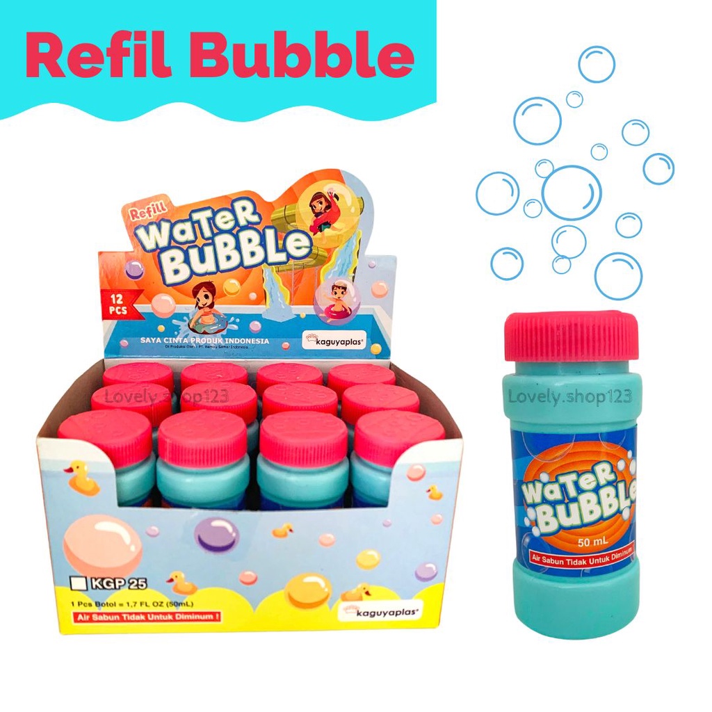 Refill Bubble Gun Isi Ulang sabun cairan bubble Pistol Gelembung busa