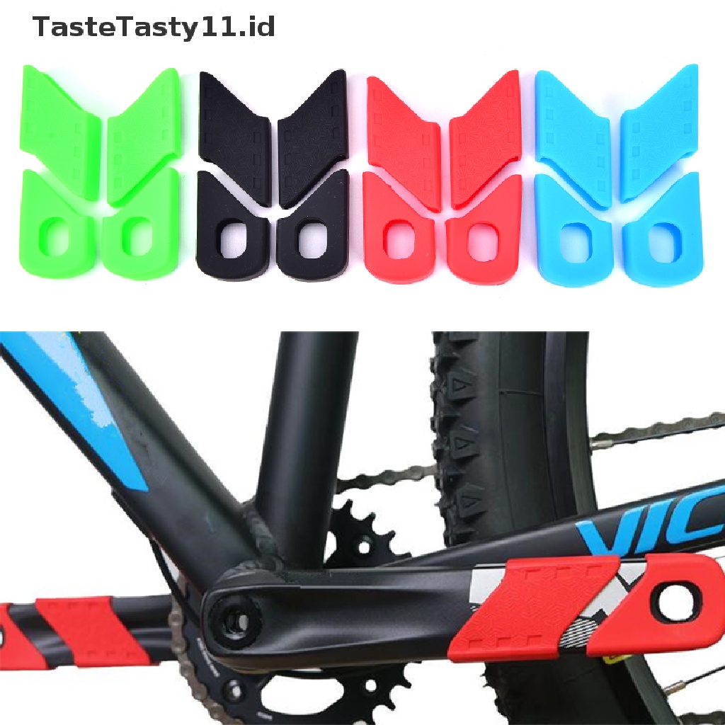 (Tastetasty) 4pcs Cover Pelindung Crankset Sepeda