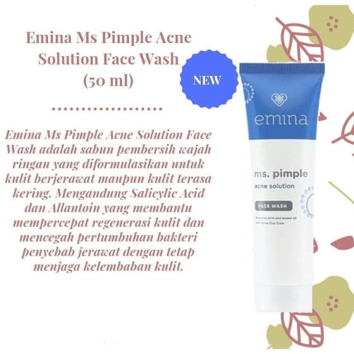 Emina Ms Pimple Acne Solution Face Wash 50ml | Pembersih Wajah RUMAH CANTIK