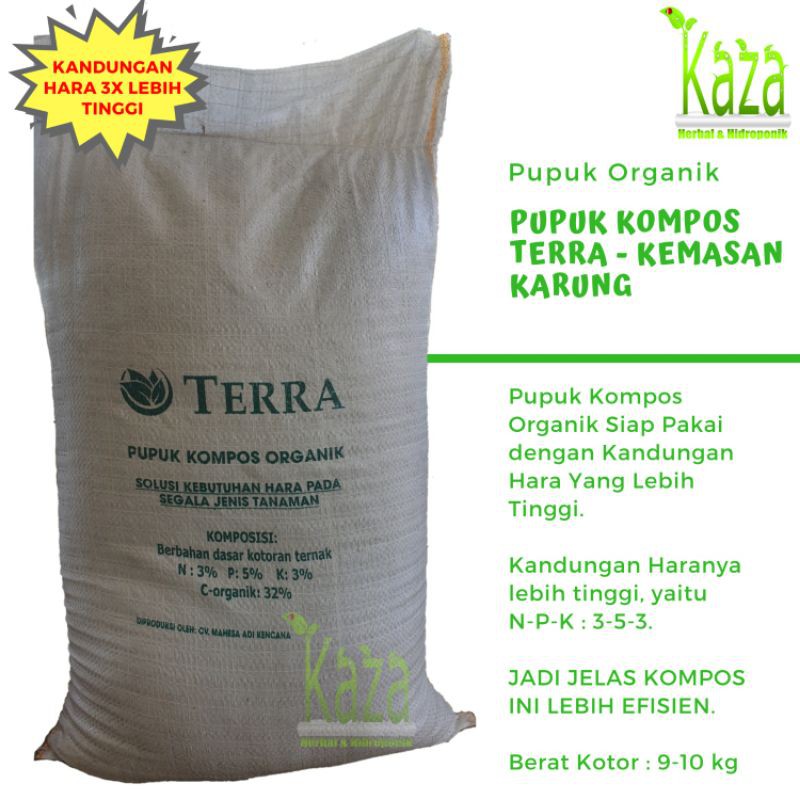 Jual Pupuk Organik Kompos Terra Kemasan Karung Berbahan Kohe Kotoran ...