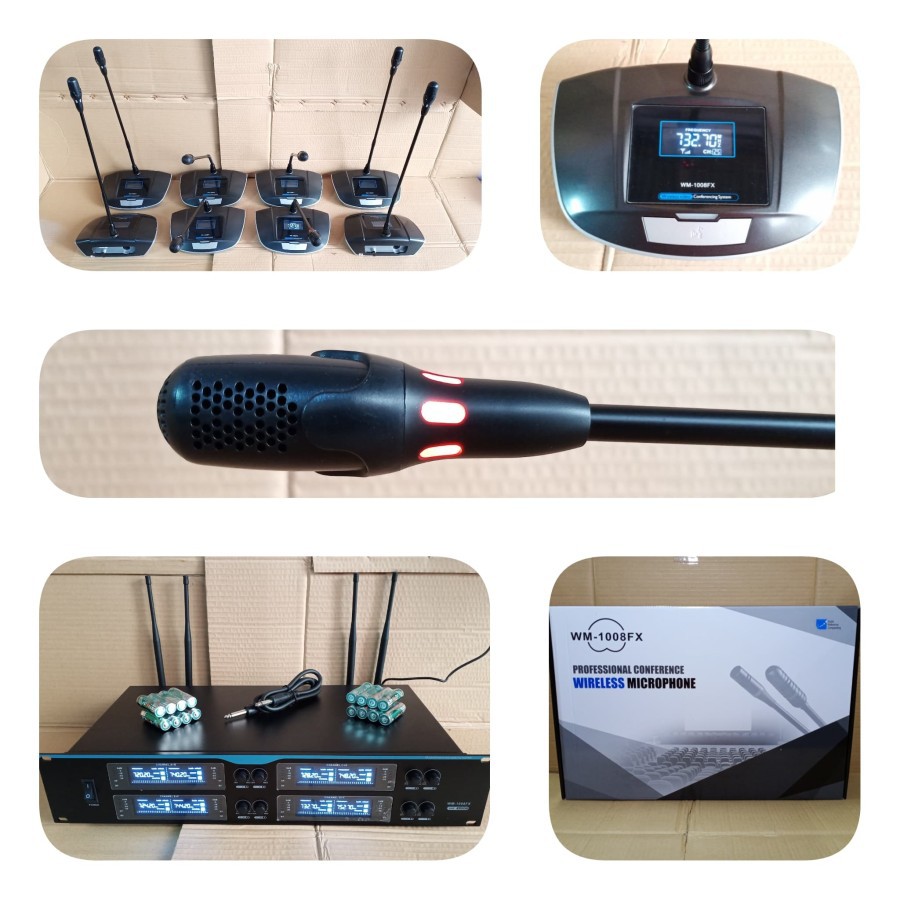 MIC MEJA WIRELESS 8 CHANNEL ATL WM 1008FX MICROPHONE VONFEREN