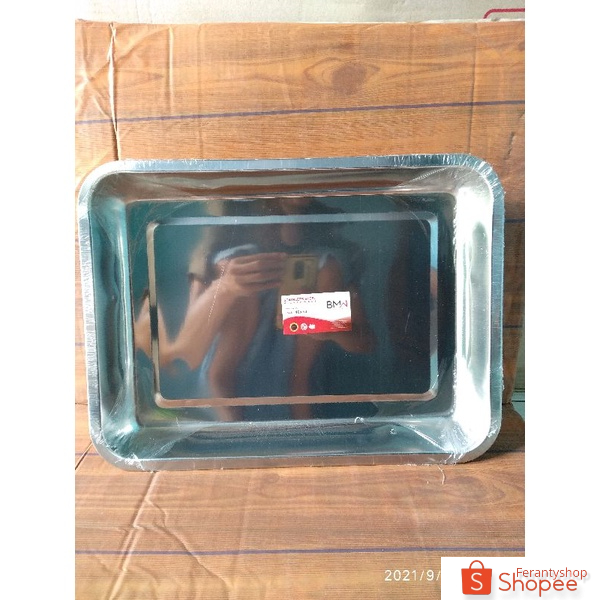 Nampan stainless persegi / nampan baki stainless / baking tray stainless 40 X 30CM