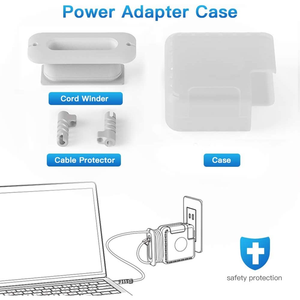 WIWU Power Adapter Case ONLY - Cord Winder and Cable Protector - 87W/96W - Casing Charger Notebook 87W/96W (A1719/A2166)