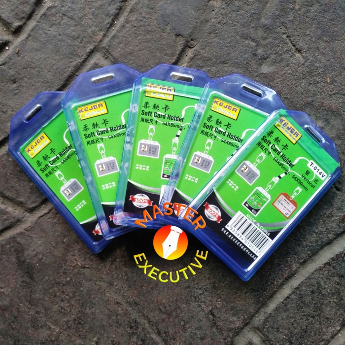 [Pak - 5 Buah] Kejea T014 Plastik Name Tag / Multi Function ID Card 1 Slot T-014