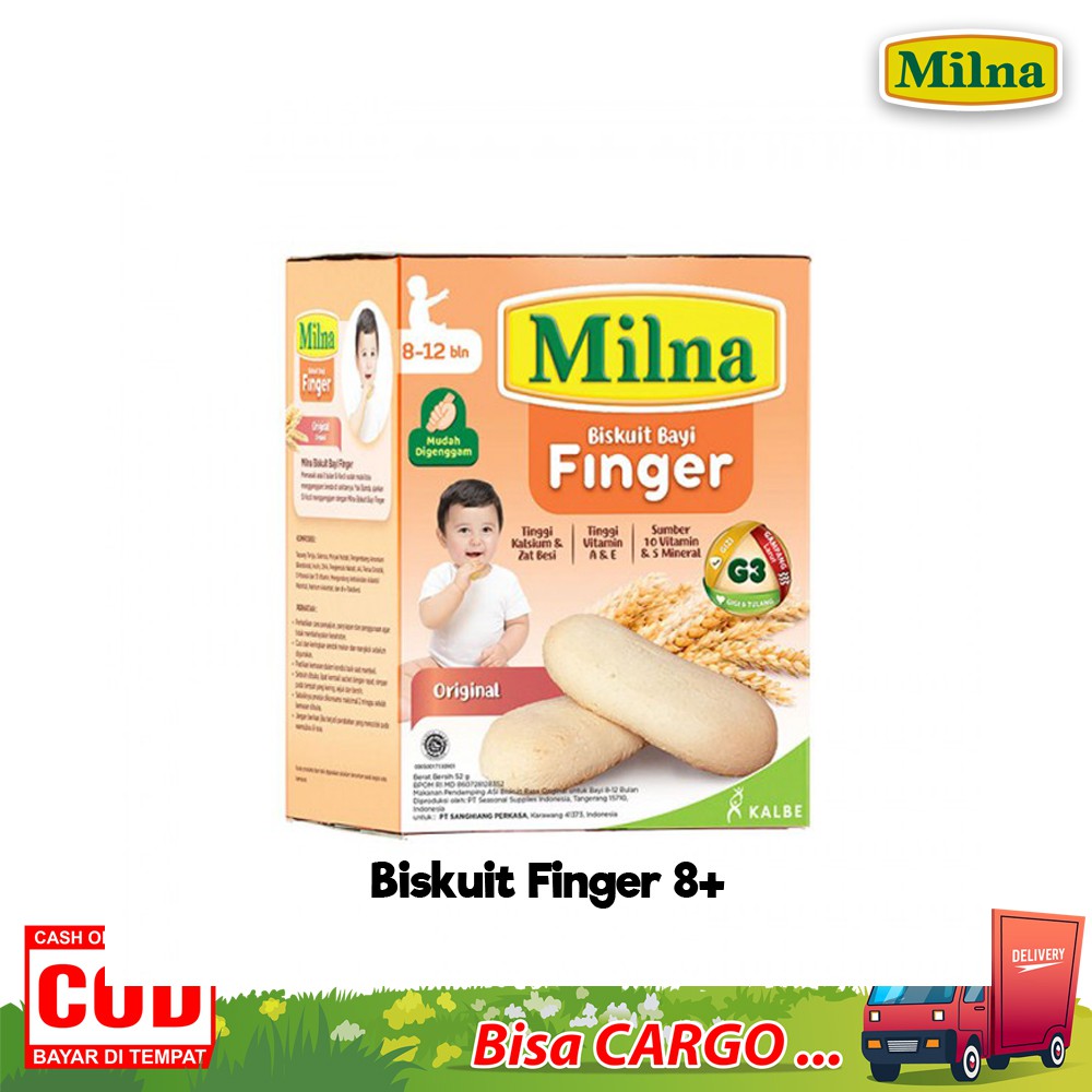 MILNA Biskuit Bayi Finger 52gr Camilan Biskuit Bayi 8+