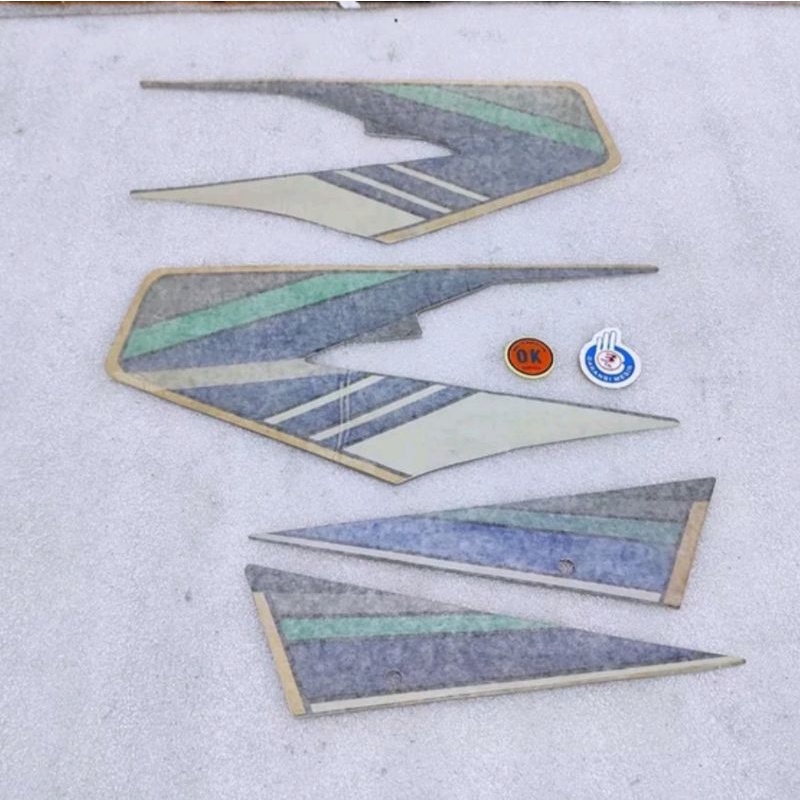 stiker stripping striping decal graphic Yamaha RX king RXK RX K 135 Kobra hitam biru 1994 1995 Ori o