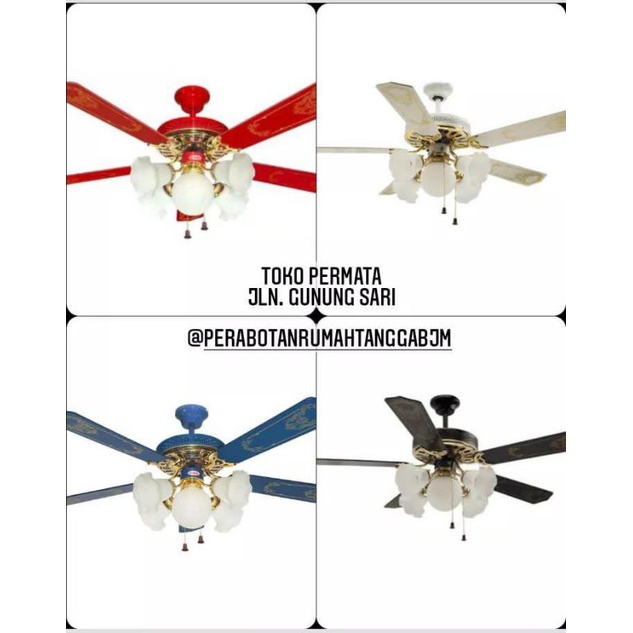 Kipas Angin Gantung Maspion MCF52 205 / MCF52205 + Lampu