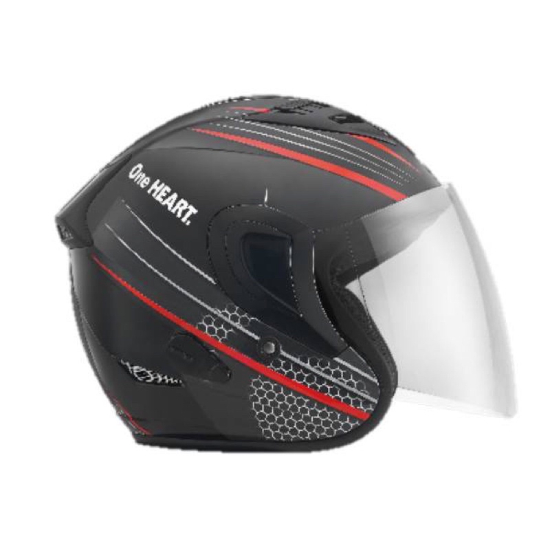 Helm Honeycomb Black Red (M)