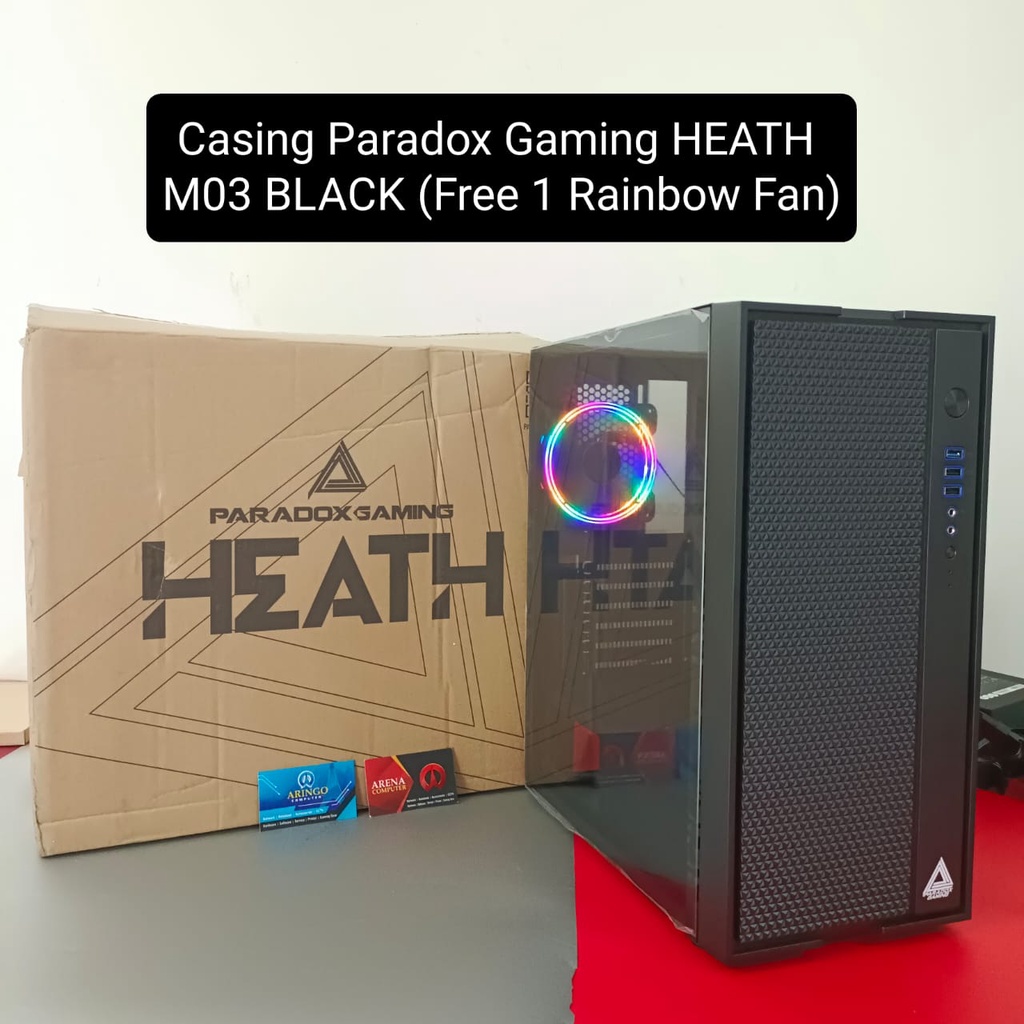 Casing Paradox Gaming HEATH M03 BLACK (Free 1 Rainbow Fan)