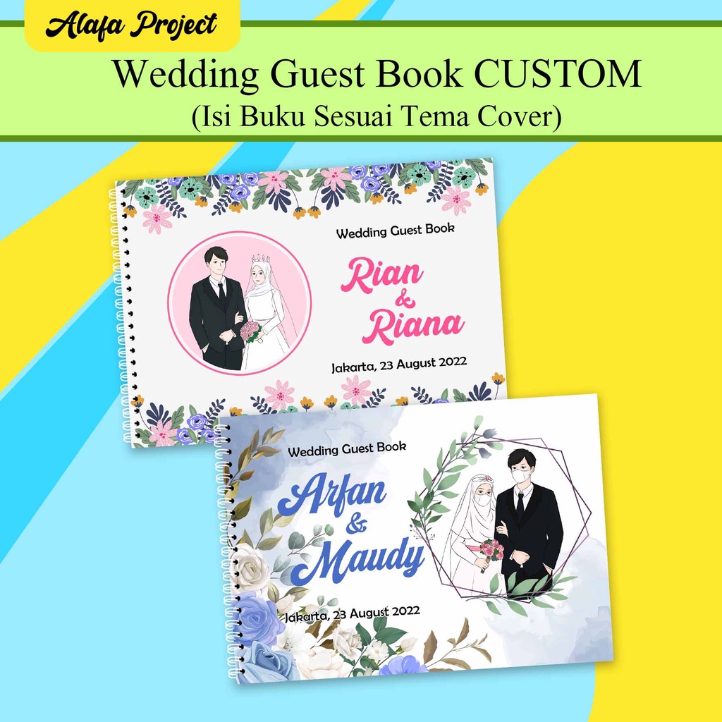 

AlafaProject 3-4 Buku Tamu Pernikahan Custom / Wedding Guest Book Custom