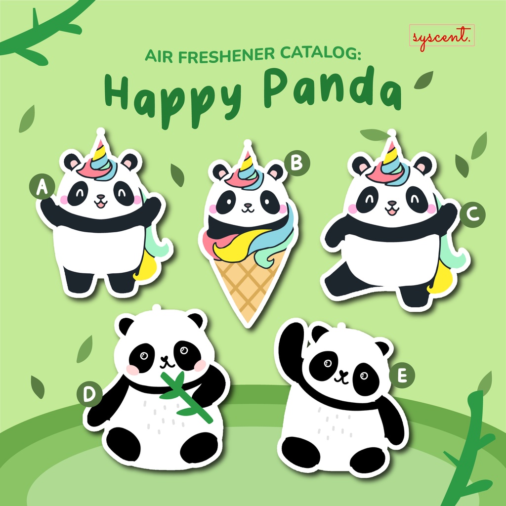 SYSCENT Parfum Mobil / Pengharum Ruangan Happy Panda