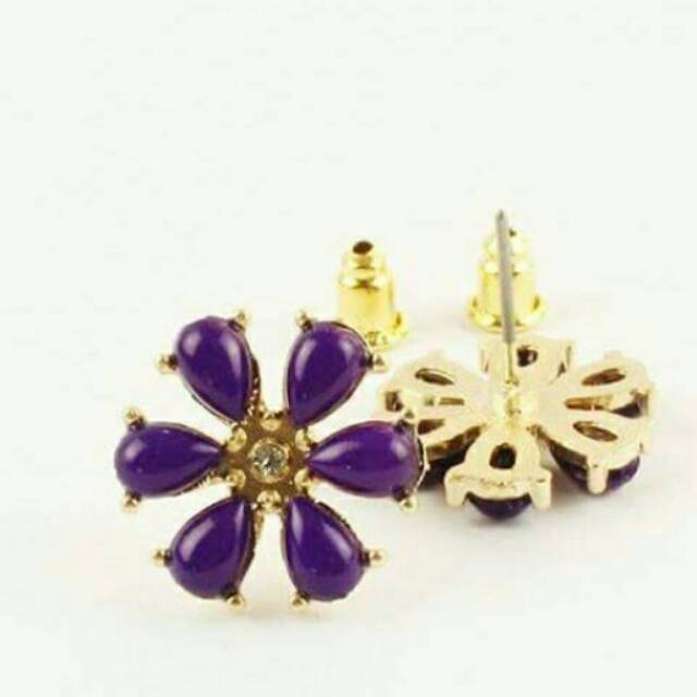 Anting Bunga Ungu