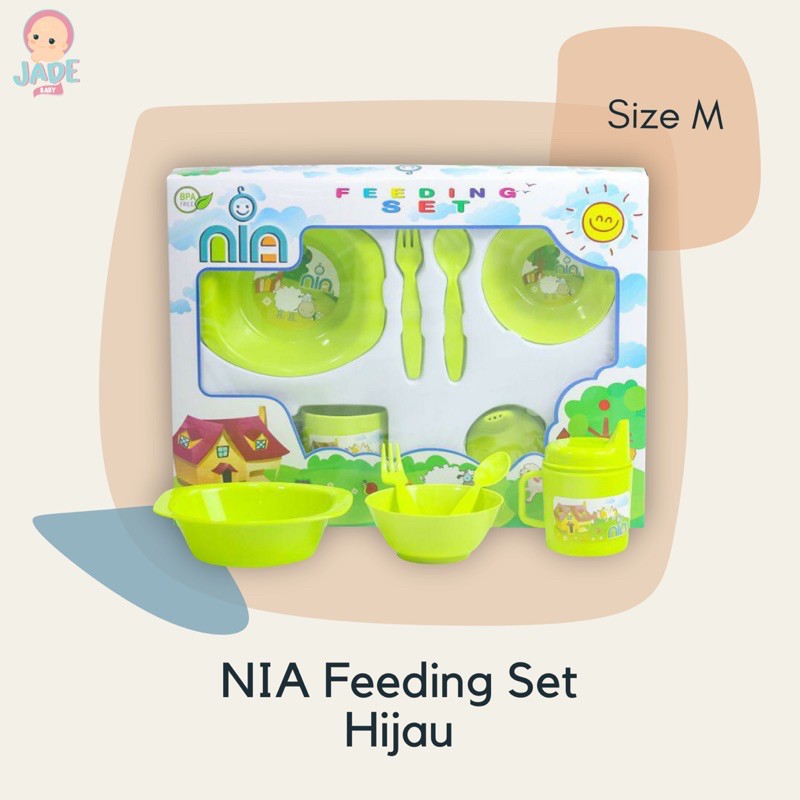 FEEDING SET NIA MEDIUM - SET ALAT MAKAN BAYI NIA MEDIUM