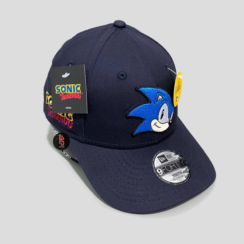 TOPI NEW ERA ORIGINAL YOUTH LOGO SONIC THE HEDGEHOG NAVY