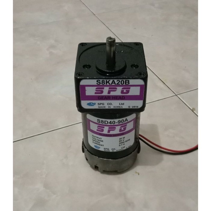 Dc Motor Gearbox SPG 90V Dc Ratio 1 : 20 150Rpm 40W