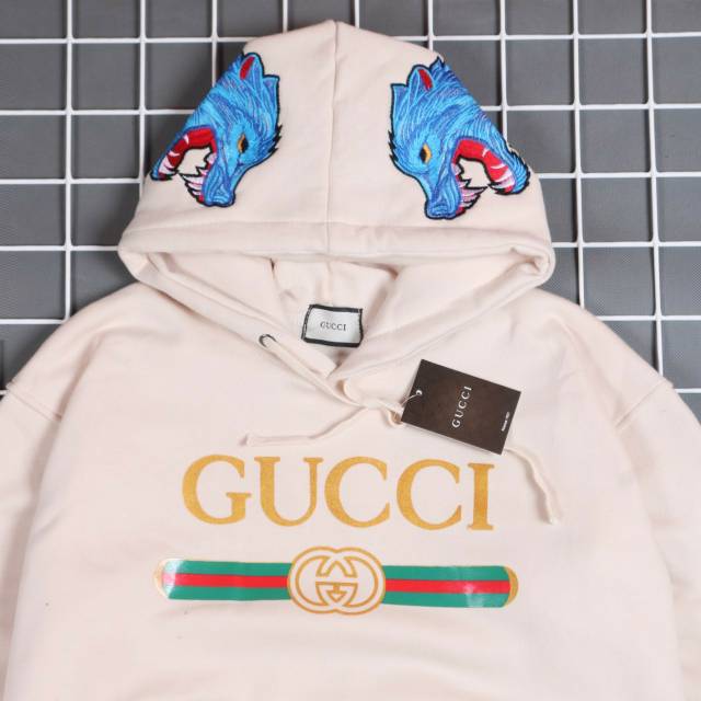 gucci wolf motif hoodie