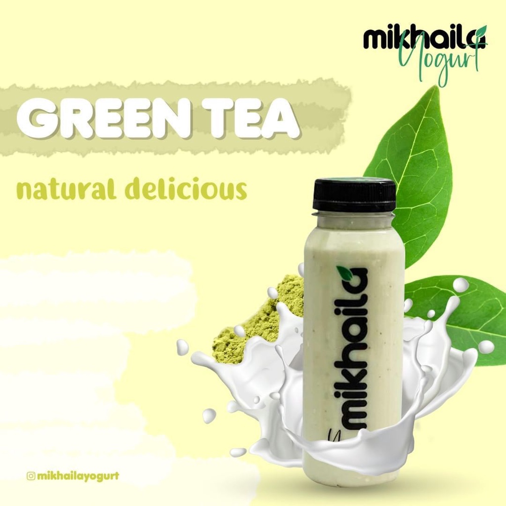 

Mikhaila Yogurt rasa greentea (topping nata de coco) @250ml