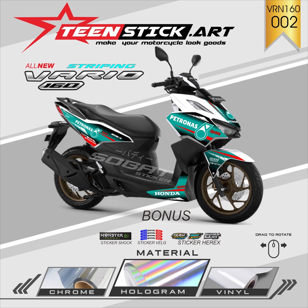 Striping Vario 160 2022 - Sticker Striping All New Vario 160 2022 Livery PETRONAS