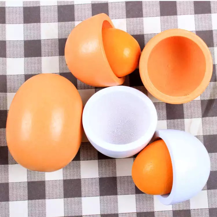 Wodden Toys Mini Egg Mainan Telur Mainan Anak Perempuan Mainan Masak Masakan Kayu Mainan Telur Kayu