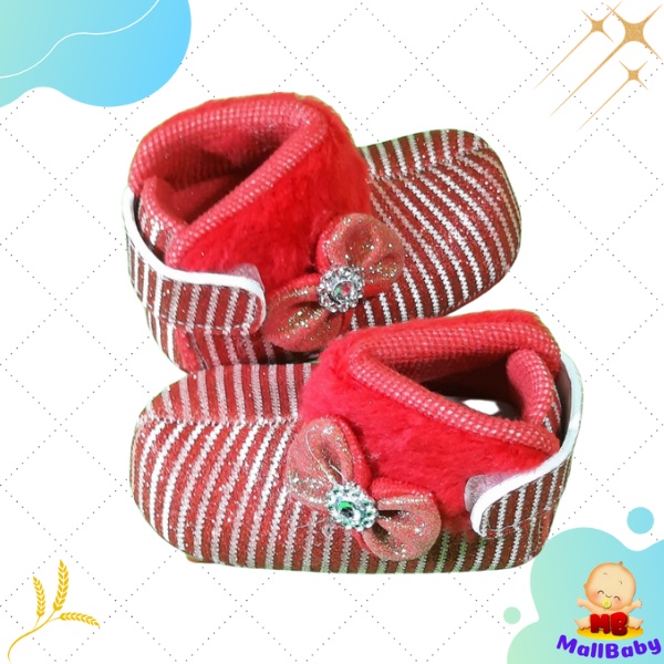 Sepatu Bayi Perempuan 0 6 12 Bulan Murah Prewalker Pita Ribbon